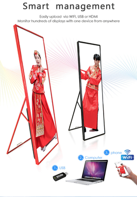 Front Service P2.5mm Support type LED Poster Panel / Retail Poster Display HD Image for Shopping Malls