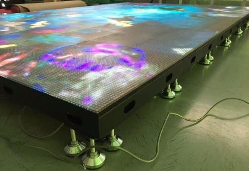 Energy Saving Custom Led Screens / Led Video Dance Floor 90mm Casing Thickness