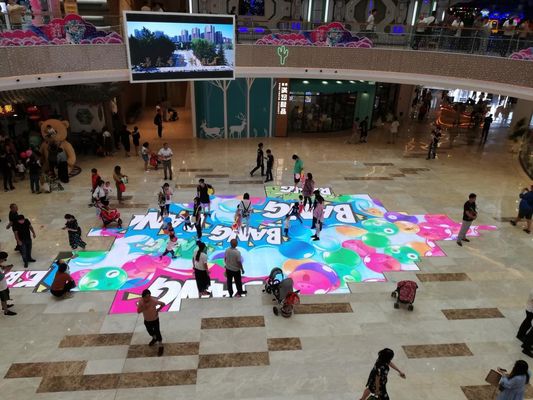Energy Saving Custom Led Screens / Led Video Dance Floor 90mm Casing Thickness