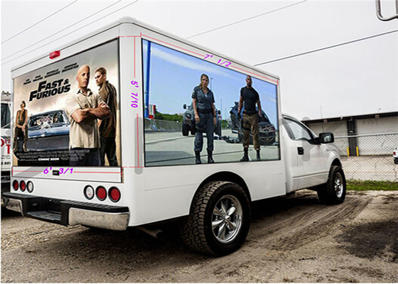 P10mm Movable Truck Mobile Led Display / Outdoor Mobile Led Screen Hire Customized Size